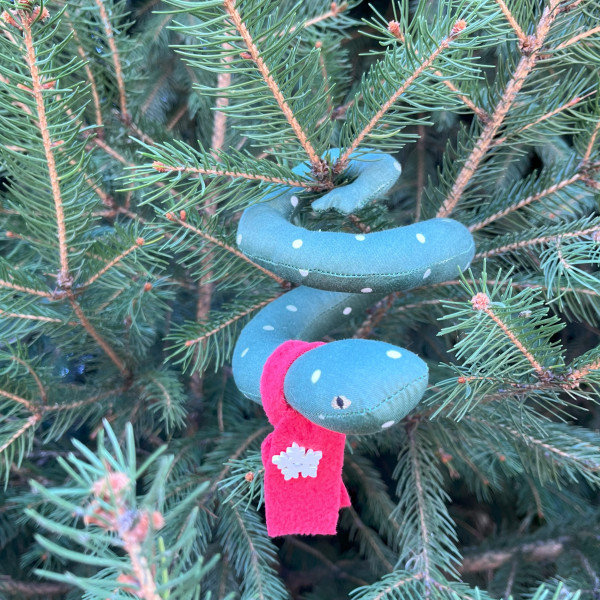 Dotted green Snake Christmas tree decor 