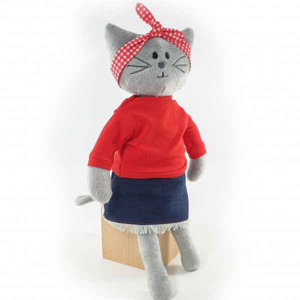 Мягкая игрушка Кошечка серая Вики
