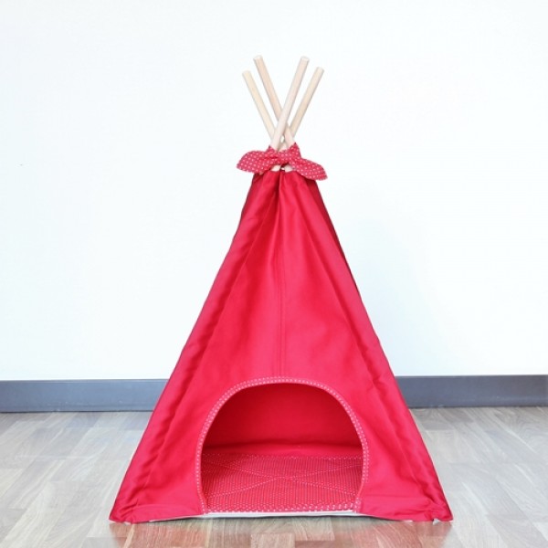 Teepee for pets red