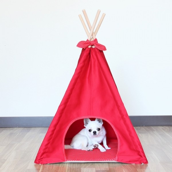 Teepee for pets red