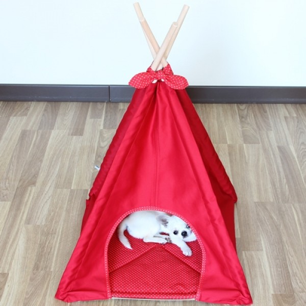 Teepee for pets red